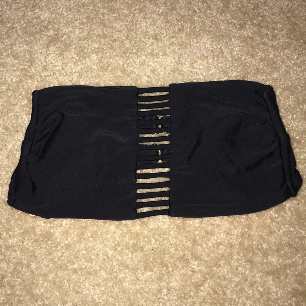 Black bandeau bikini top!